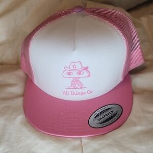 NWT Pink Trucker Hat "All Things Go"